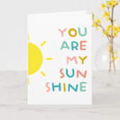 Je bent mijn zonnige pastels kaart (Gele Bloem)