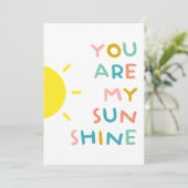Je bent mijn zonnige pastels kaart (Staand voorkant)