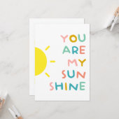 Je bent mijn zonnige pastels kaart (Voorkant / Achterkant in situ)