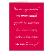 Je bent mijn zonnige persoonlijke liefdesharten Ka (Voorkant)