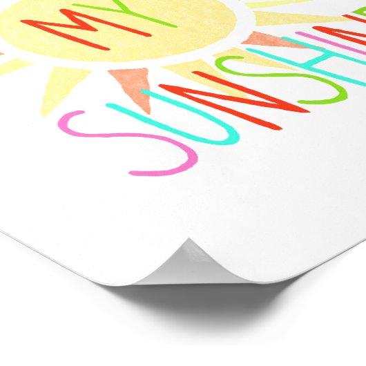 Je bent mijn zonnige Poster Happy Kinder Nursery A (Hoek)