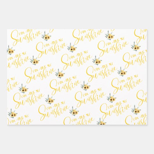 Je bent mijn zonnige wrappers inpakpapier vel (Voorkant 3)