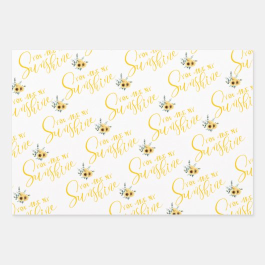 Je bent mijn zonnige wrappers inpakpapier vel (Voorkant)