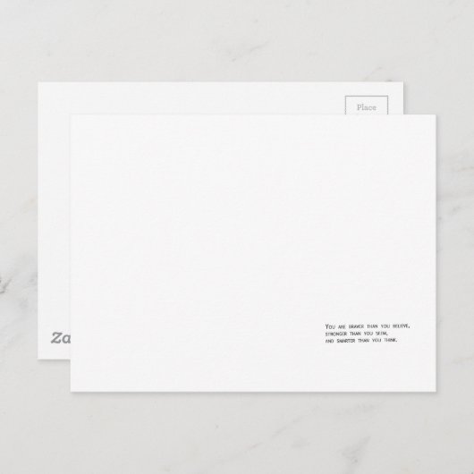 Je bent moedig dan je gelooft briefkaart (Voorkant / Achterkant)