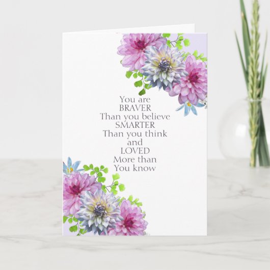 Je bent moedig dan je gelooft kaart (Voorkant)