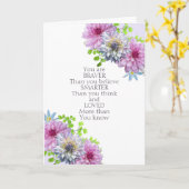 Je bent moedig dan je gelooft kaart (Gele Bloem)