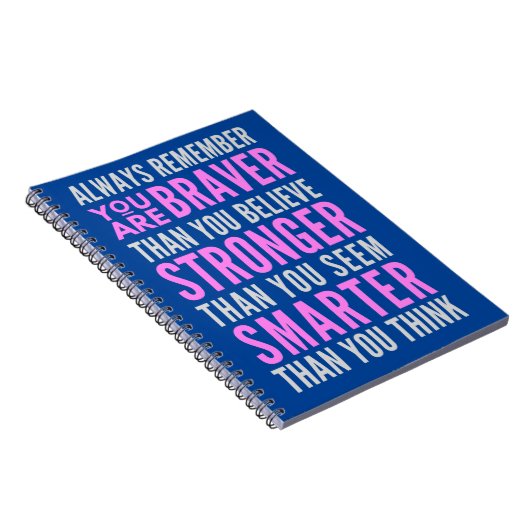 Je bent moedig dan je gelooft notitieboek (Rechterzijde)