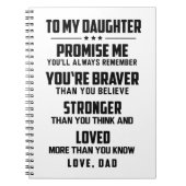 Je bent moedig dan je gelooft notitieboek (Voorkant)