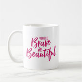 Je bent moedig en mooi. koffiemok (Links)
