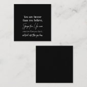 je bent moediger dan je sterker gelooft dan jij notitiekaartje (Voorkant / Achterkant)