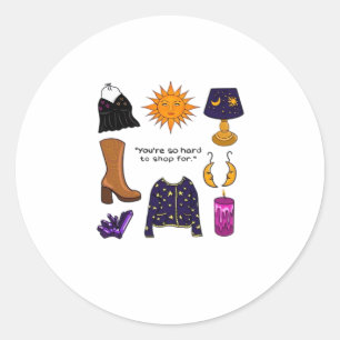 Je bent moeilijk te shoppen voor Whimsigoth esthet Ronde Sticker