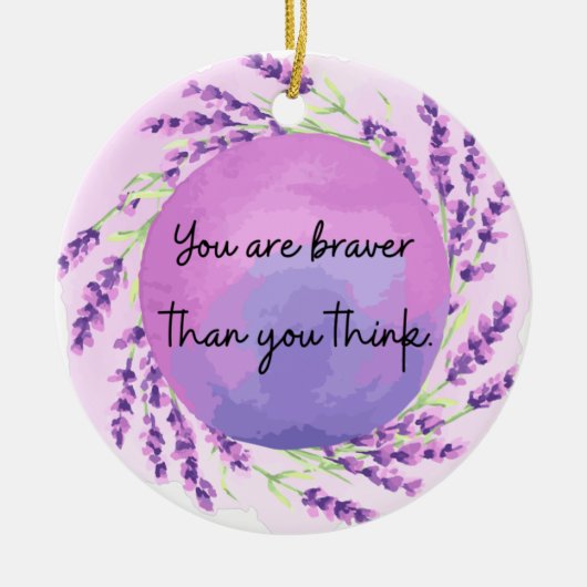 Je bent moever dan je denkt keramisch ornament (Voorkant)