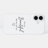 Je Bent Mooi Aesthetic iPhone 16 Hoesje (Achterkant horizontaal)