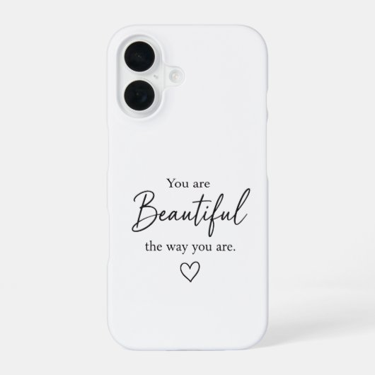 Je Bent Mooi Aesthetic iPhone 16 Hoesje (Achterkant)
