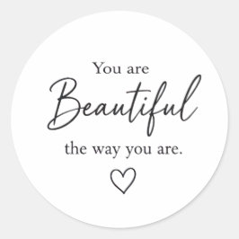 Je Bent Mooi Aesthetic Motiverende Sticker