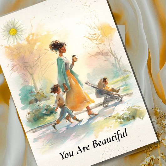 Je bent mooi Afro-Amerikaanse Moederdag Kaart