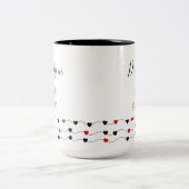 Je bent mooi - beste mama geschenken tweekleurige koffiemok (Center)