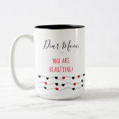 Je bent mooi - beste mama geschenken tweekleurige koffiemok (Links)