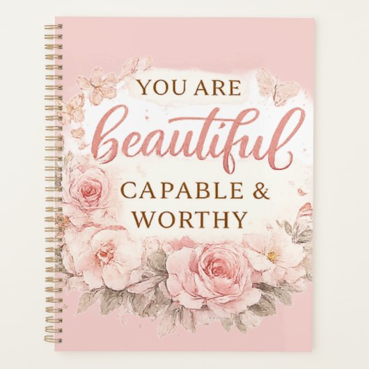 Je Bent Mooi, Capabel en Waardig Inspirerend Planner (Voorkant)