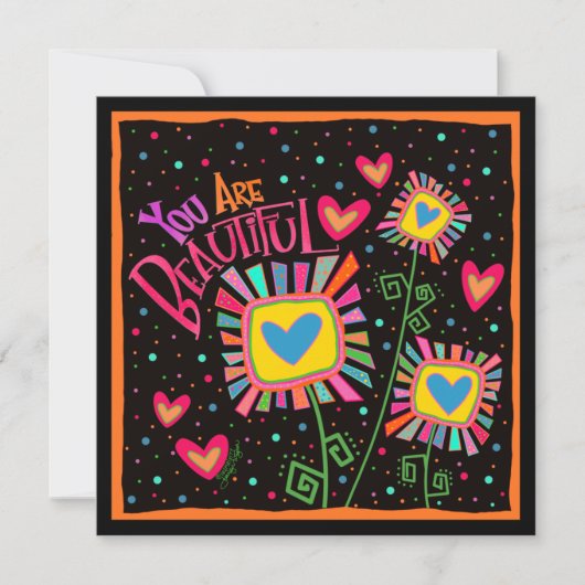 Je bent mooi Fun Floral Thinking van jou (Voorkant)