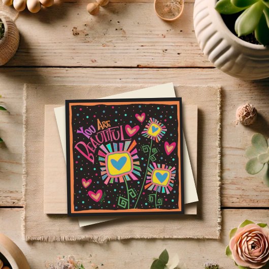 Je bent mooi Fun Floral Thinking van jou