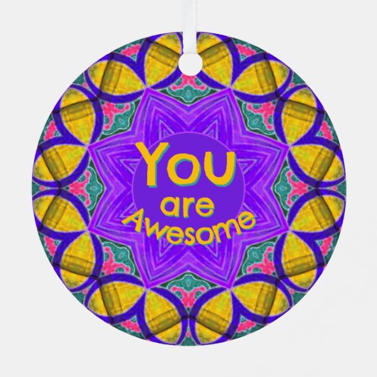 Je bent mooi Geweldige voel goed Ornament (Achterkant)