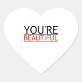 JE BENT MOOI HART STICKER (Voorkant)