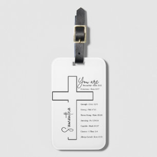 Je bent mooi kruis gepersonaliseerd bagagelabel