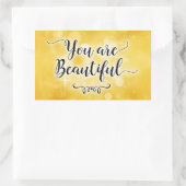 Je bent mooi netjes rechthoekige sticker (Tas)