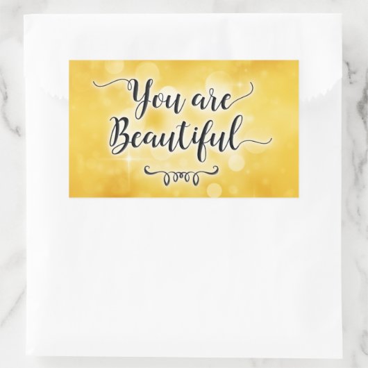 Je bent mooi netjes rechthoekige sticker (Tas)