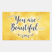 Je bent mooi netjes rechthoekige sticker (Voorkant)