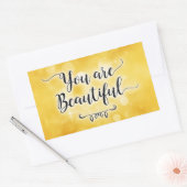 Je bent mooi netjes rechthoekige sticker (Envelop)