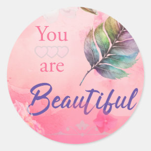 Je bent mooi ronde sticker