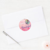 Je bent mooi ronde sticker (Envelop)