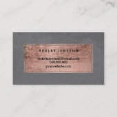 Je bent mooi roos gouden tipografiemcement grijs visitekaartje (Achterkant)