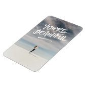 Je bent mooi trendy typografie fotosjabloon magneet (Linkerzijde)