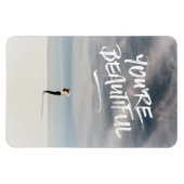 Je bent mooi trendy typografie fotosjabloon magneet (Horizontaal)