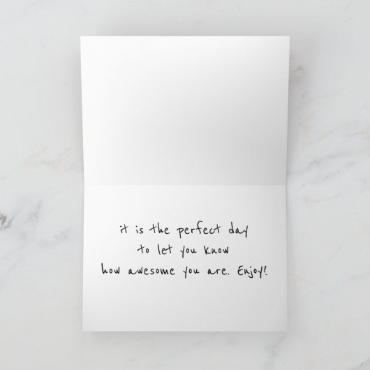 **** JE BENT MOOI**** VERJAARDAGSWENSEN KAART (Binnen)