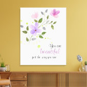 Je bent mooi zoals je bent canvas afdruk (Insitu (Woonkamer))