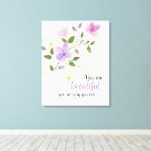 Je bent mooi zoals je bent canvas afdruk (Insitu (Houten vloer))