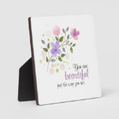 Je bent mooi zoals je een geschenk bent fotoplaat (Voorkant)