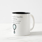 Je bent mooie Bijbelverse Tweekleurige Koffiemok (Voorkant rechts)