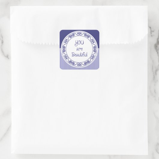 Je bent mooie blauwe Stickers (Tas)