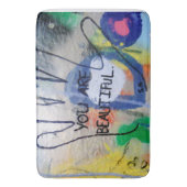 Je bent mooie graffiti badmat (Voorkant Verticaal)