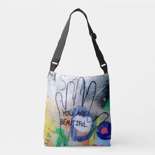 Je bent mooie graffiti crossbody tas (Voorkant)