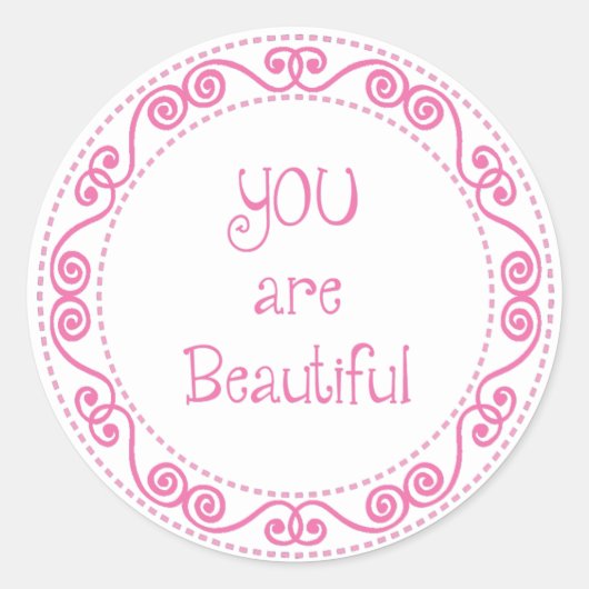 Je bent Mooie Stickers / Girly Stickers (Voorkant)