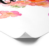Je bent mooie Waterverf Floral Poster (Hoek)