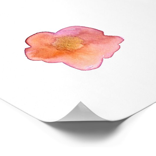 Je bent mooie Waterverf Floral Poster (Hoek)