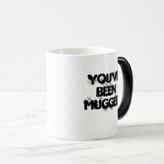 Je bent MUGGED. Magische Mok (Voorkant rechts)
