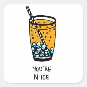Je bent N-Ice Vierkante Sticker